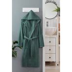 Mira Home Kapüşonlu Unisex Banyo Bornozu Soft Pamuklu - Yeşil - 3XL