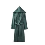 Mira Home Kapüşonlu Unisex Banyo Bornozu%100 Soft Pamuklu Yeşil XXL