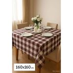 Mira Home Kareli Masa Örtüsü Sofra Bezi 160X160 cm Happytime - Bordo - 160 x 160 cm