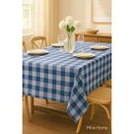 Mira Home Kareli Masa Örtüsü Sofra Bezi 160x220 Cm Rustik Mavi Çok Renkli