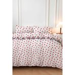 Mira Home Kırmızı Kalpli Çift Kişilik Nevresim Takımı Pamuklu 180X200 cm - 180 x 200 cm