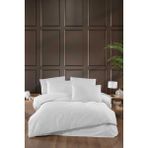 Mira Home Stripe Saten Line Çift Kişilik Nevresim Takımı Beyaz - Çok Renkli - 240 x 260 cm