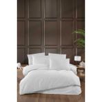 Mira Home Stripe Saten Line Çift Kişilik Nevresim Takımı Beyaz - Çok Renkli - Standart