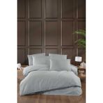 Mira Home Stripe Saten Line Çift Kişilik Nevresim Takımı Gri - Çok Renkli - Standart