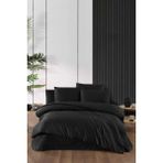 Mira Home Stripe Saten Line Çift Kişilik Nevresim Takımı Siyah - Çok Renkli - 100 x 100 cm