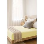 Mira Home Tek Kişilik Düz Penye %100 Pamuklu Lastikli Çarşaf 100X200 - Sarı