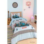 Mira Home Tek Kişilik Genç Erkek Çocuk Nevresim Takımı Race - Mavi - 160 x 200 cm