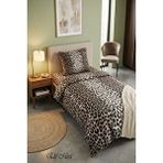 Mira Home Tek Kişilik Lastikli Çarşaflı Nevresim Takımı Leopar Desen Çok Renkli
