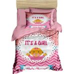 Mira Home Yenidoğan Kız Bebek Nevresim Takımı; %100 Pamuklu Baby Emzik - 100 x 150 cm - Pembe