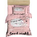 Mira Home Yenidoğan Kız Bebek Nevresim Takımı; %100 Pamuklu Good Night - 100 x 150 cm - Pembe