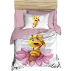 Mira Home Yenidoğan Kız Bebek Nevresim Takımı; %100 Pamuklu Lady Bee - Renkli - 100 x 150 cm