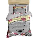 Mira Home Yenidoğan Kız Bebek Nevresim Takımı 3D Pamuklu Flower - 100 x 150 cm - Pembe