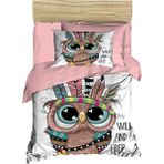 Mira Home Yenidoğan Kız Bebek Nevresim Takımı 3D Pamuklu Wild And Free - 100 x 150 cm - Pembe