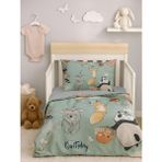 Mira Home Yenidoğan Kız / Erkek Unisex Bebek Nevresim Takımı %100 Pamuklu Sevimli Hayvanlar - Renkli - 100 x 150 cm