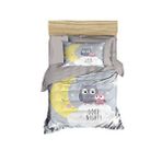 Mira Home Yenidoğan Kız / Erkek Unisex Bebek Nevresim Takımı 3d Pamuklu Good Night Gri Çok Renkli