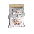 Mira Home Yenidoğan Kız / Erkek Unisex Bebek Nevresim Takımı 3d Pamuklu Uykudaki Ayıcık Çok Renkli