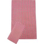 Mira Home Zefir Desen Sofra Bezi Masa Örtüsü 170 x 170 cm Kırmızı - 0,5 x 9 cm - Renkli