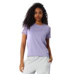 Mira Kadın Beyaz Mor Antrenman T-Shirt 25KK1046-LIL