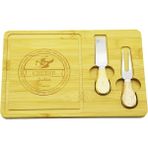 Miraaxx Bıçak Sağ 19X29cm -1.5cm Ahşap Bambu Kahvaltı Peynir Sunum Tabak 2peynir Bıçak=ahşap Saplı