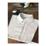 mirach %100 Keten Polo Yaka Kolsuz Yarım Gömlek | Lastikli Esnek Crop Gömlek Yelek Boyunluk
