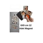Miracix 12 Adet 6x9 cm Kişiye Özel Resimli Buzdolabı Magneti