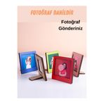 Miracix 2 Adet Ahşap Renkli (FOTOĞRAF DAHİL) Polaroid Mini Fotoğraf Çerçevesi - 9x9cm