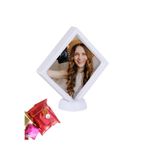 Miracix Hatıra Çerçevesi Kişiye Özel Fotoğraf Dahil - 11x11cm Beyaz 11 x 11