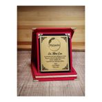 Miracix Kırmızı Kadife Plaket 12x16 cm – Kişiye Özel İsim, Resim ve Metin Baskılı Ödül Plaketi Tek Ebat