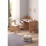 Miracle 3D Çocuk Çalışma Masası 90X45 Cm 3 Sepetli Çocuk Çalışma Masası Sırt Dayamalı Sandalye