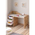 Miracle 3D Çocuk Oyun Aktivite Masası 90X45 Cm 3 Sepetli Çocuk Çalışma Masası (Sandalye Yoktur)