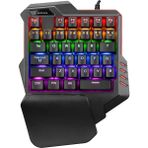Mıracle K1 Siyah USB LED Işıklı Q 35 Tuşlu Multimedya Mini Gaming Oyuncu Klavyesi