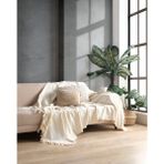 Miracolo Home Pamuklu Dekoratif Koltuk Kanepe Çekyat Örtüsü 170X230 Boyutlu Optimal Kaymaz Tasarım-Ekru - 170 x 230 cm