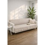 Miracolo Home Pamuklu Koltuk Örtüsü Şalı Kaymaz Dokulu Çok Amaçlı Kanepe Çekyat Örtüsü - 170 x 200 cm - Bej