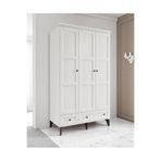 Miracool Karin Beyaz 3 Kapılı Dolap / Gardrop / %100 Mdf