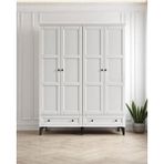Miracool Karin Beyaz 4 Kapılı Dolap / Gardrop / %100 Mdf