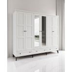 Miracool Karin Beyaz 6 Kapılı Dolap / Gardrop / %100 Mdf