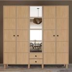 Miracool Meşe 5 Kapaklı Gardrop / 5 Kapılı Dolap / Komple Mdf / Modern Tasarım