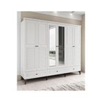 Miracool Panjur Fix 6 Kapılı Dolap / %100 Mdf / Beyaz