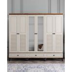 Miracool Panjur Fix 6 Kapılı Dolap / %100 Mdf / Çam-Aytaşı