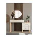 miracool Papatya Aynalı Şifonyer / Makyaj Masası / Led Işıklı Ayna Dahil / Komple MDF