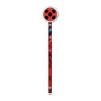 Miraculous Ladybug Silgi Başlıklı Kurşun Kalem - 1 Adet - Siyah