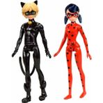 Miraculous Ladybug ve Cat Noir 2'li Paket 26 cm Erkek Çocuklar İçin Eğlenceli Oyun Seti