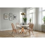 Mirage Oval Açılır Masa Sandalye Takımı, Natural Beyaz, 80X120