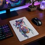 MİRAİ Anime Samuray Kız Temalı Mouse Pad, 28x40 Cm, Kaymaz Tabanlı, Kauçuk, Dikdörtgen, Oyun için Fare Altlığı - Bireysel ve Kurumsal Siparişe Uygun