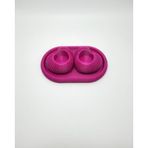 MİRAİ Dokulu Çift Kalp Tealight Mum Tutucu Seti (Oval Taban Tepsi + 2 Adet Kalp) Mor - Bireysel ve Kurumsal Siparişe Uygun (Mor)