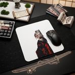 MİRAİ Japon Esintili Kadın Samuray (Kimono, Sakura, Kılıç) Temalı Kare Özel Baskılı Mousepad [ÖLÇÜ: 19×23 cm] - Bireysel ve Kurumsal Siparişe Uygun