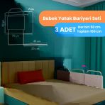 MİRALAY Yeni Nesil Yatak Bariyeri 50 x 40 cm Bej ( 3 Adet)