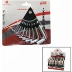 MiraLive 10 Parça Kartlı Alyan Anahtar Takım SETİ120MM-NO-1.5-10 (4887) - Renkli