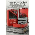 MiraLive 19 Parça 1 - 10MM Alüminyum Metal Ağaç Hss Uçlu Dın 338RN Matkap Ucu Seti 723033 - Çok Renkli