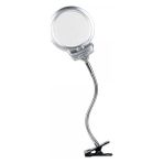 MiraLive 2.5 x 130 mm 5X24 mm LED Aydınlatmalı Büyüteç Masa Üstü Metal Hortum Mandallı MG15124-C